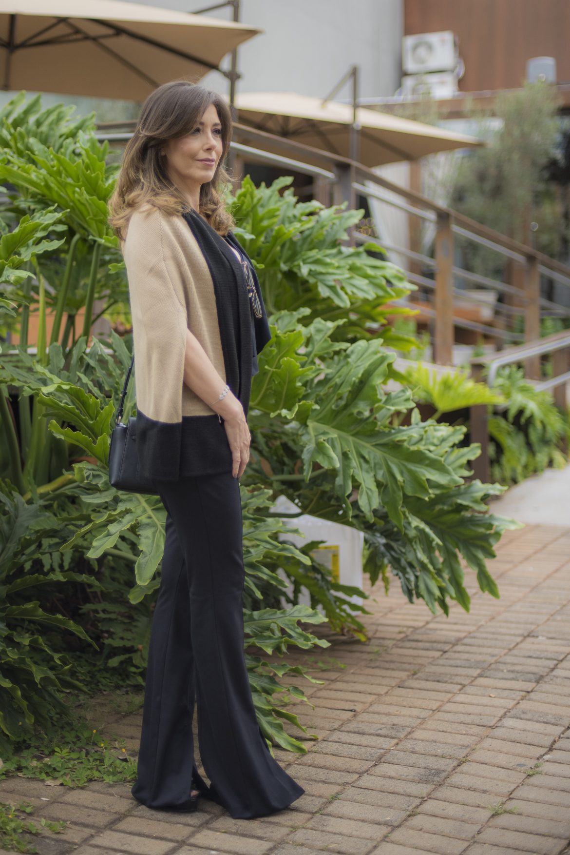 Meu look capa de tricô