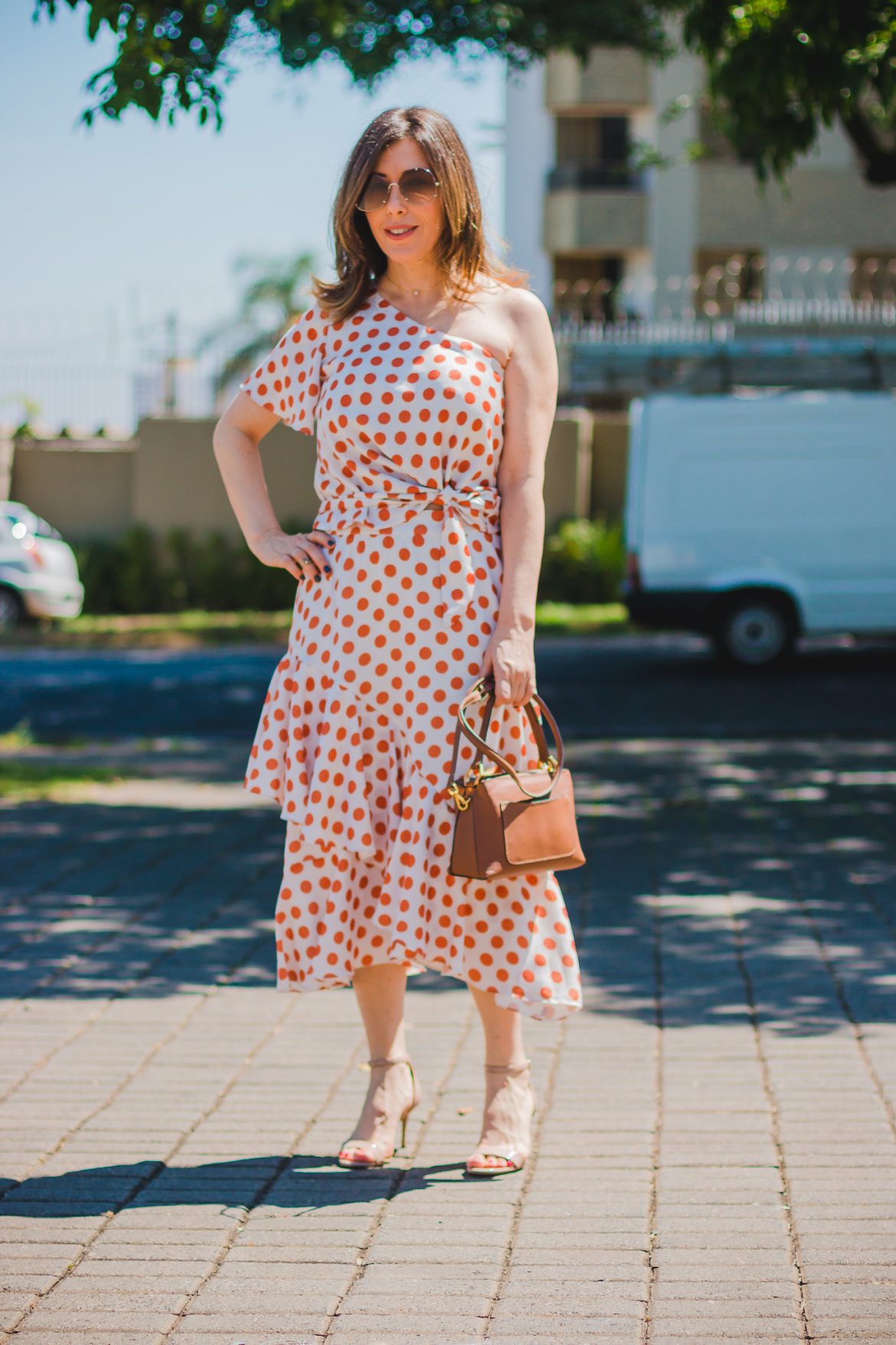 Meu look é um conjunto de poá – as bolinhas continuam em alta !!