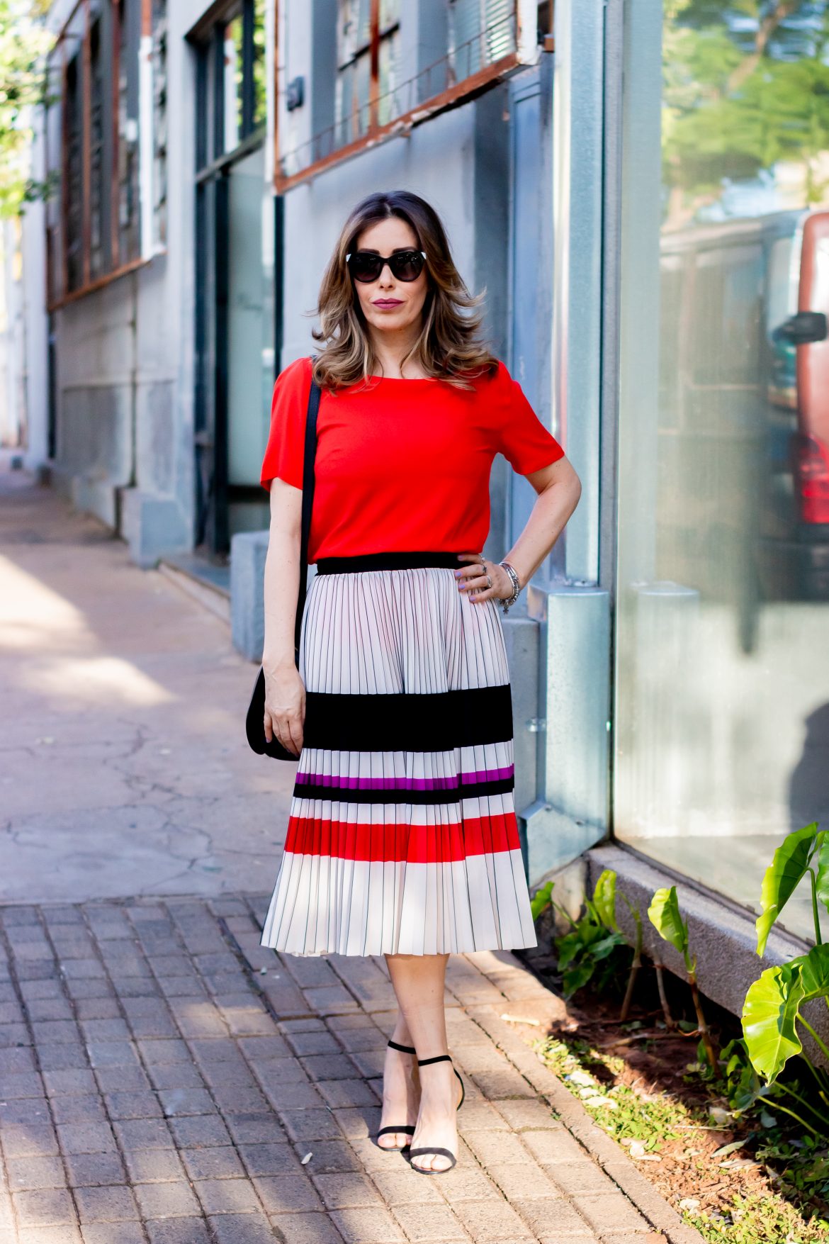 Meu look : Saia plissada