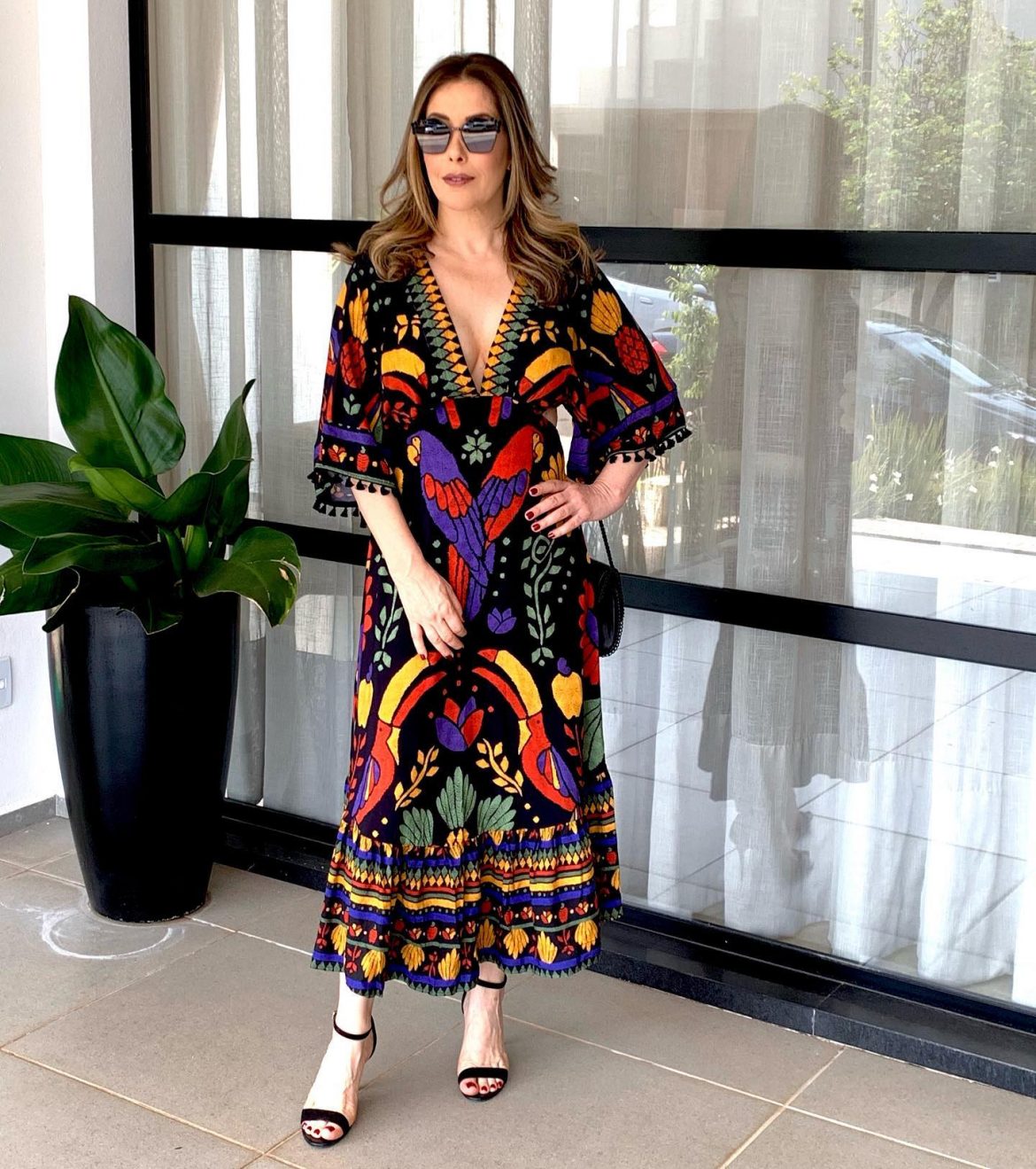 Meu look com vestido midi