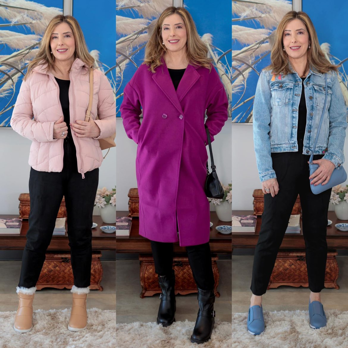 3 opções de look com a mesma base